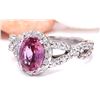 Image 2 : 2.40 CTW Natural Sapphire 18K Solid White Gold Diamond Ring