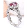 Image 4 : 2.40 CTW Natural Sapphire 18K Solid White Gold Diamond Ring
