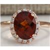 Image 1 : 2.82 CTW Natural Citrine And Diamond Ring 14K Solid Rose Gold