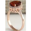 Image 3 : 2.82 CTW Natural Citrine And Diamond Ring 14K Solid Rose Gold