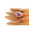 Image 5 : 19.89 CTW Natural Kunzite 18K Solid Yellow Gold Diamond Ring