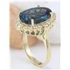 Image 4 : 12.03 CTW Natural Topaz 18K Solid Yellow Gold Diamond Ring