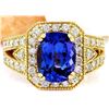 Image 1 : 4.50 CTW Natural Tanzanite 14K Solid Yellow Gold Diamond Ring