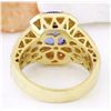 Image 3 : 4.50 CTW Natural Tanzanite 14K Solid Yellow Gold Diamond Ring