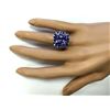 Image 4 : 9.14 CTW Natural Blue Tanzanite And Diamond Ring 14k Solid White Gold