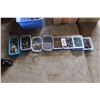 Image 1 : 8 PLASTIC CONTAINERS OF NAILS, PLOW BOLTS, DECK SCREWS, SHINGLE NAILS, LOCK WASHERS & NUTS