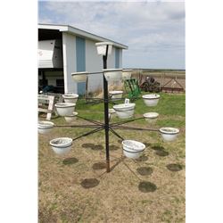 SWIVEL TREE PLANTER C/W POTS