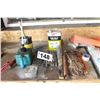 Image 1 : FUEL CONDITIONER, PUNCHES, HAMMER, FENCING TOOL BAR, ELECTRICAL TESTER, TROUBLE LIGHT & TIES