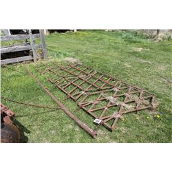 4 DIAMOND HARROWS & DRAW BAR