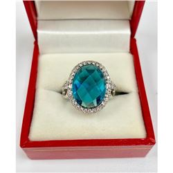 Beautiful Ladies 7.73 Carat Citrine Sterling Silver Ring