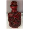 Image 2 : Asian Red Peacock Carved Snuff Bottle