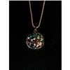Image 1 : Designer gold/rhinestone necklace 12cnt