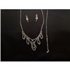 Image 1 : Czech Crystal Rhinestone Bridal Necklace Set