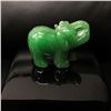 Image 1 : Asian Carved Dark Green Jade Elephant Figure