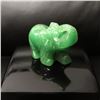 Image 2 : Asian Carved Dark Green Jade Elephant Figure