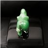 Image 3 : Asian Carved Dark Green Jade Elephant Figure