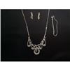 Image 1 : Czech Crystal Rhinestone Bridal Necklace Set
