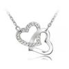 Image 1 : Austrian Crystal with Swarovski Elements - Interlocking hearts-Clear