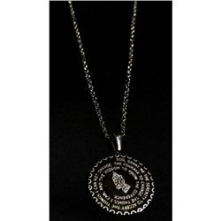 Silver Serenity Prayer Pendant Necklace.