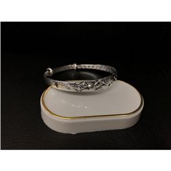 Asian Silver Plated Clover Bangle