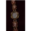 Image 2 : Elegant Ladies Gold Tone Quartz Watch with Unique Band