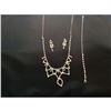 Image 1 : Czech Crystal Rhinestone Bridal Necklace Set