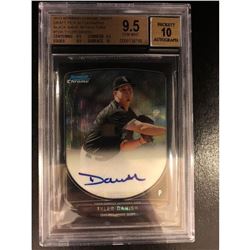 2013 Bowman Chrome Draft Pick Autographs Tyler Danish 06/50 Graded BCCGÂ 9.5 Gem Mint Baseball Card