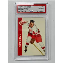 PSA Graded 1994 Parkhurst Gordie Howe Missing Link 10 - #43 GEM MT