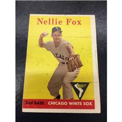 1958 TOPPS NELLIE FOX CHICAGO WHITE SOX #400 Baseball Card