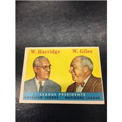 1958 Topps #300 League Presidents, W. Harridge, W Giles Baseball Card