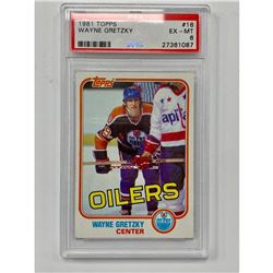 PSA Graded 1981 Topps Wayne Gretzky 8 - #16 EX - MT