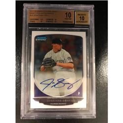 2013 BOWMAN CHROME WHITE EDITION Refractor JONATHAN GRAY ROOKIE RC GRADED 10