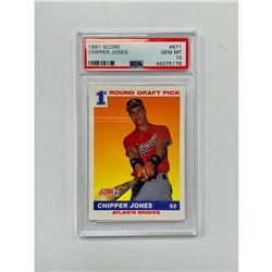 PSA Graded 1991 Score Chipper Jones 10 - #671 GEM MT