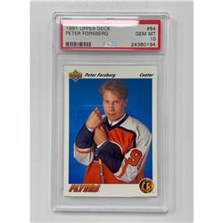 PSA Graded 1991 Upper Deck Peter Forsberg 10 - #64 GEM MT 10