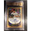 Image 1 : 2013 Bowman Chrome Draft Pick Autographs Gold Refractors #JG Jonathan Gray 9.5 - GEM MINT