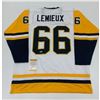 Image 1 : Authentic Autographed Mario Lemieux Pittsburgh Peguins Jersey With COA
