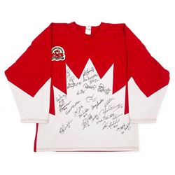 Team Signed 1972 Summit Series Canadian Jersey