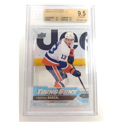 Beckett Graded 2016-17 Upper Deck #458 Mathew Barzal Young Guns Rookie Card 9.5 GEM MINT