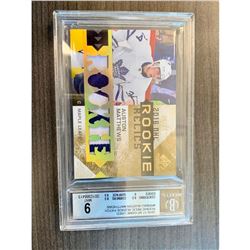 Beckett Graded 2016-17 SP Game Used Rookie Relic Blends Patch #RRBAU Auston Matthews 9 - MINT