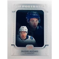 2019-20 Upper Deck UD Portraits Rookies Quinn Hughes Rookie Card