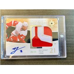 2009-10 Upper Deck Auto Ultimate Debut Threads Patch Ville Leino