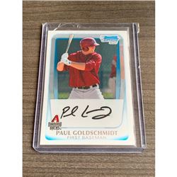 2011 Topps 1st Bowman Chrome Card Autographed Paul Goldschmidt