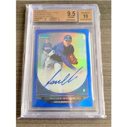 2013 Bowman Chrome Prospect Autos Blue Refractors #TW Taijuan Walker