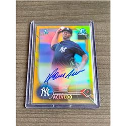 2016 Topps 1st Bowman Chrome Autographed 21/50 Domingo Acevedo