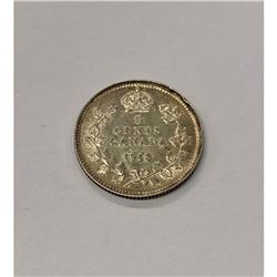 1918 Canadian Grade AU 5 Cent Coin
