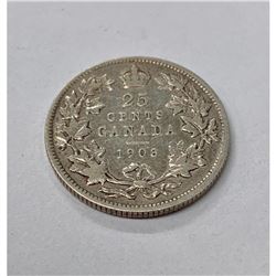 1903 Canadian 25 Cent Coin