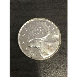 1947 ML Canadian Silver 25 Cent Coin MS-62