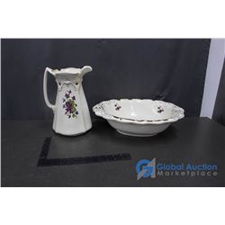 Wash Basin and Pitcher