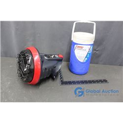 Little Buddy Propane Heater and Coleman Water Jug