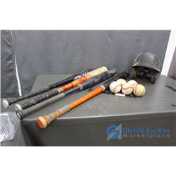 Baseball Gear - Bats, Balls, Helmet